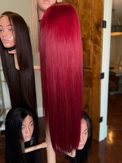 cambodian straight wig burgundy