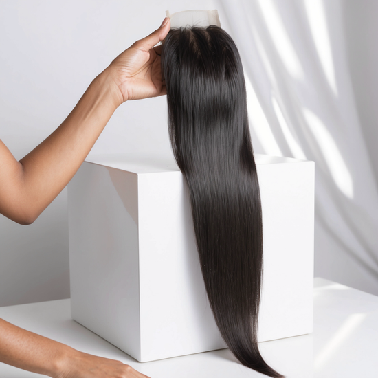 raw straight closure