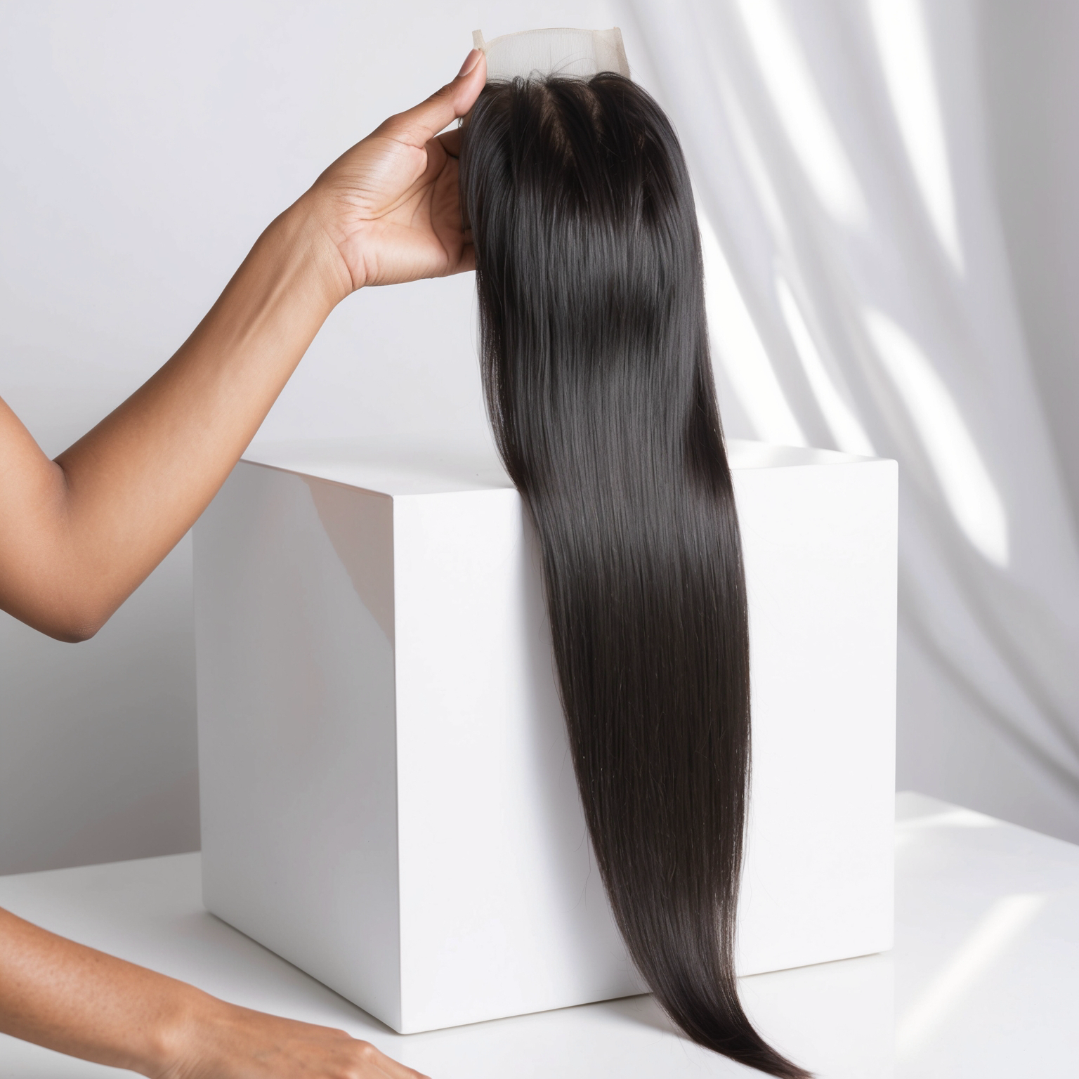 raw straight closure