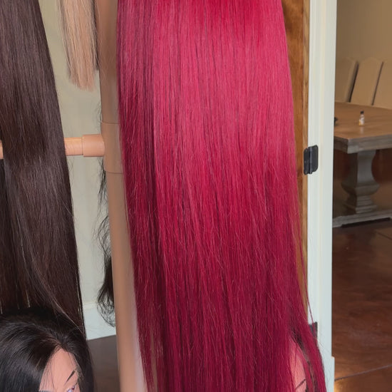 cambodian straight wig burgundy