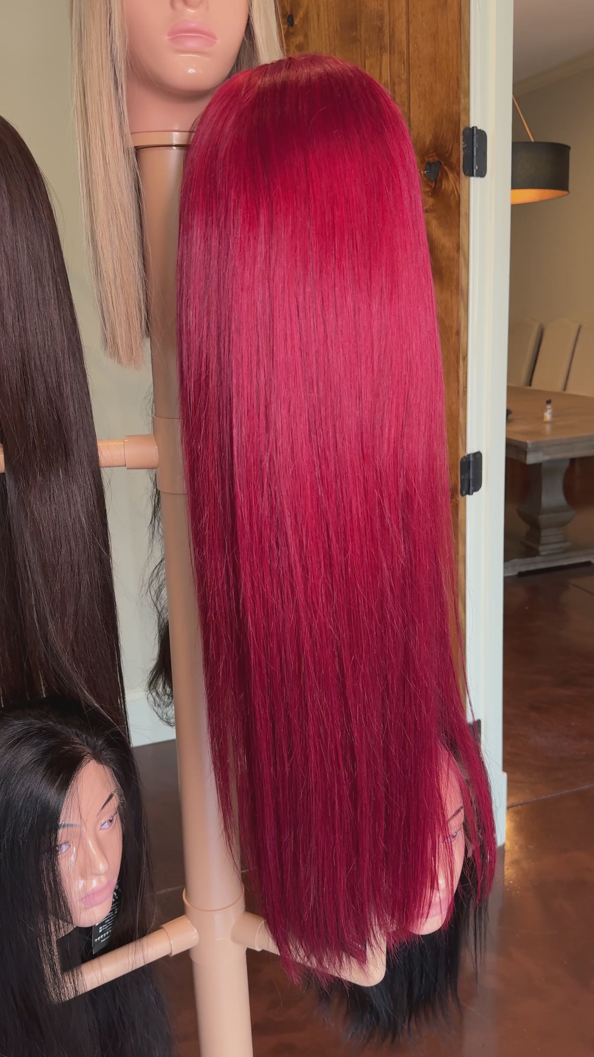 cambodian straight wig burgundy