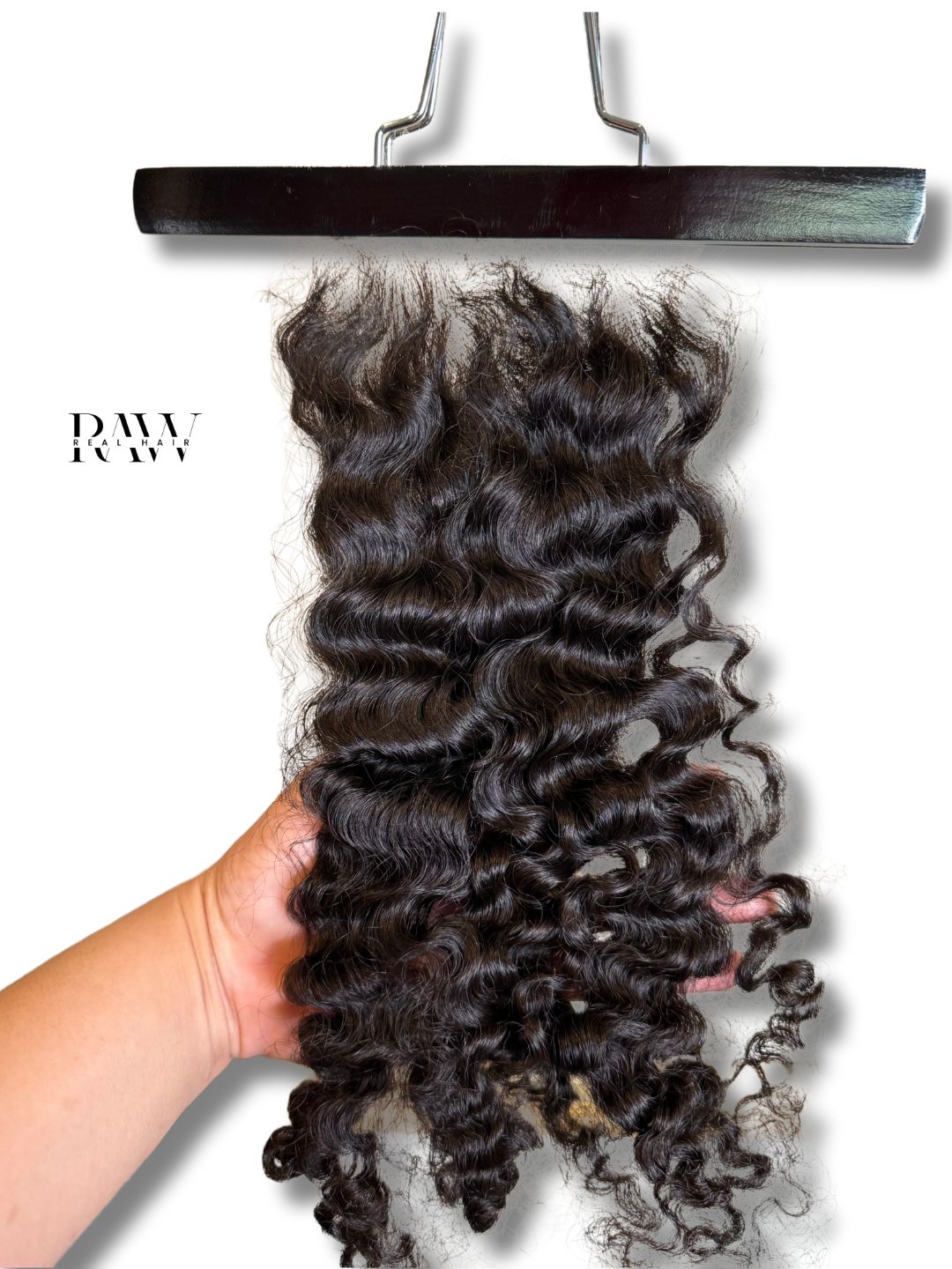 Raw Burmese Curly- 5x5 HD  Closure