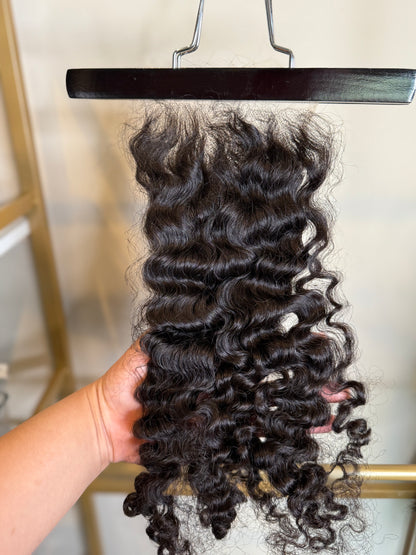 Raw Burmese Curly- 5x5 HD  Closure